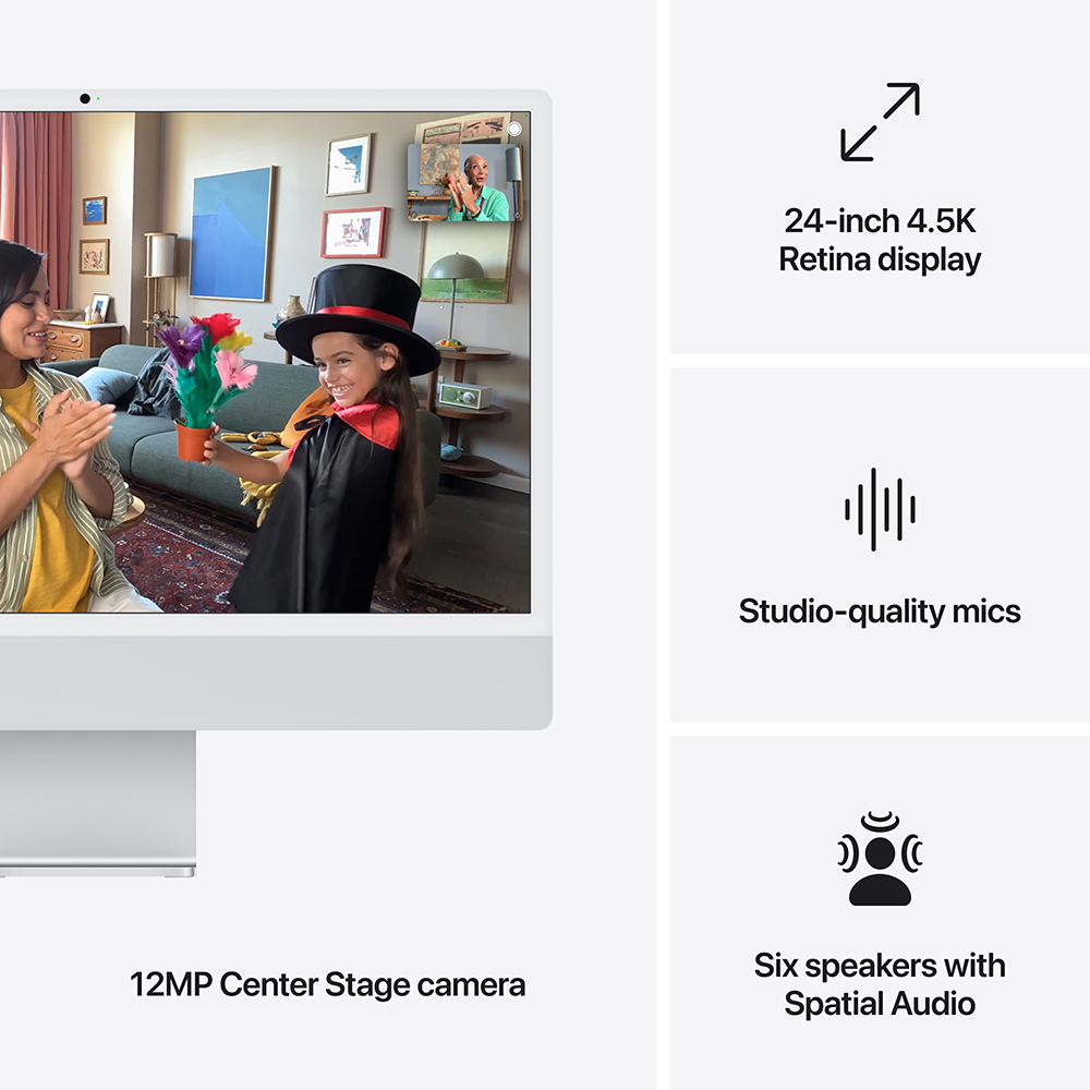apple 24 inch imac with retina 4.5k display: apple m4 chip with 8 core cpu and 8 core gpu apple 24 inch imac with retina 4.5k display: apple m4 chip with 8 core cpu and 8 core gpu