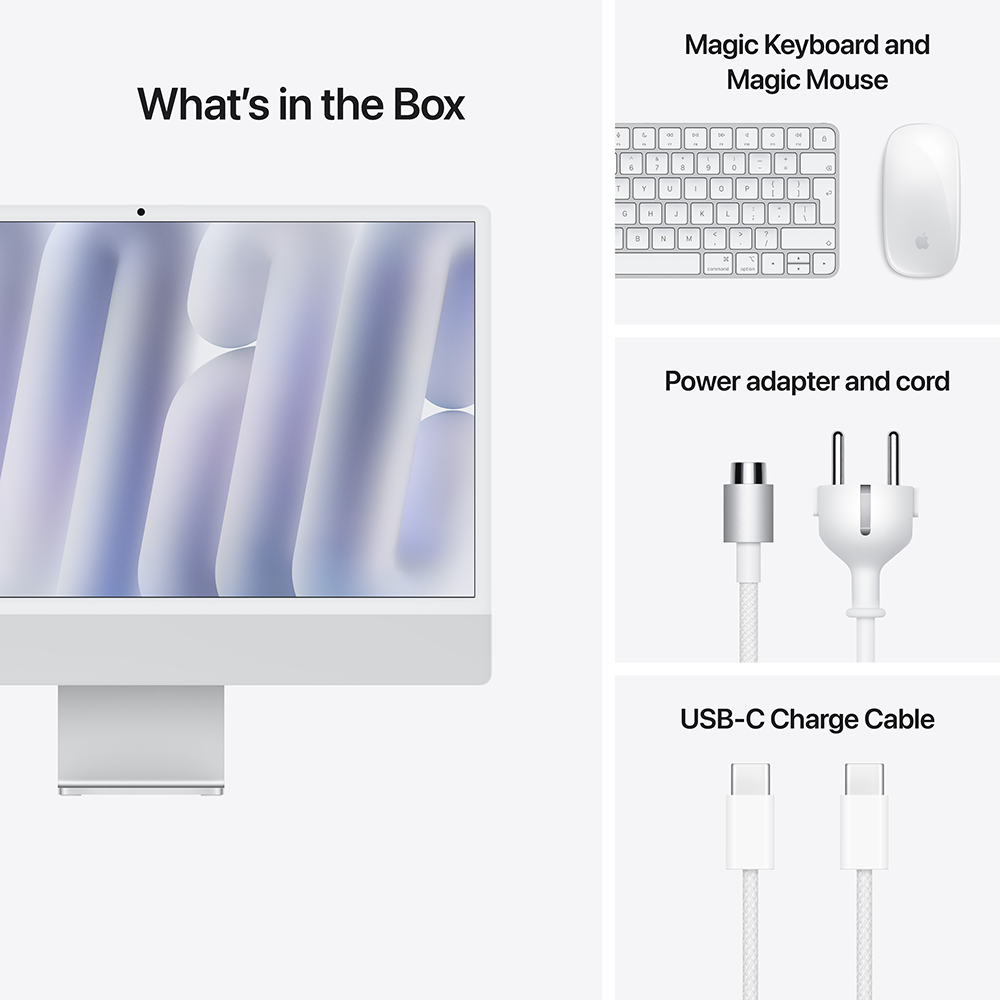 apple 24 inch imac with retina 4.5k display: apple m4 chip with 8 core cpu and 8 core gpu apple 24 inch imac with retina 4.5k display: apple m4 chip with 8 core cpu and 8 core gpu