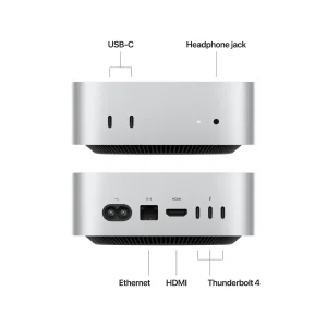 mac mini: apple m4 chip with 10‑core cpu and 10‑core gpu, 16gb, 256gb ssd