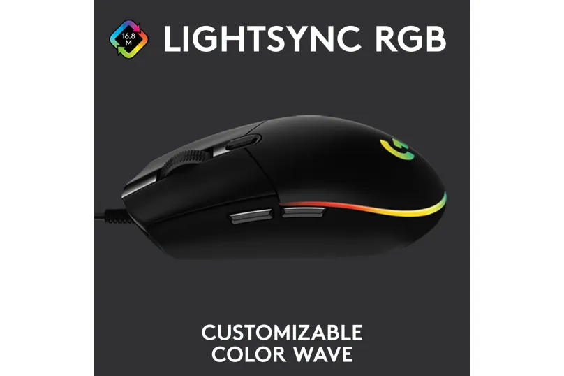 logitech g203 lightsync gaming mouse black logitech g203 lightsync gaming mouse black