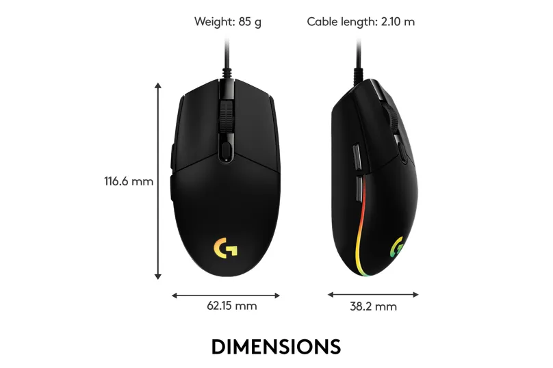 logitech g203 lightsync gaming mouse black logitech g203 lightsync gaming mouse black