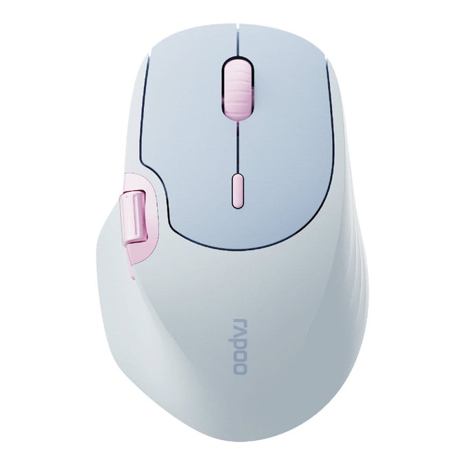 rapoo multi mode wireless mouse blue and pink rapoo multi mode wireless mouse blue and pink